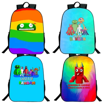 16-дюймовый Школьный рюкзак Garten of Banban для мальчиков и девочек, школьная сумка из мультфильма Аниме, Мультяшный косплей