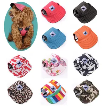 2023 Летняя Собачья шапка-кепка Уличная Собачья бейсболка Холст Солнцезащитные аксессуары для маленьких собак Товары для собак Шляпа для кошки