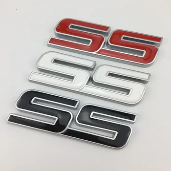 5X 3D Автомобильный стайлинг, Металлический значок SS, Эмблема, Красный Логотип SS, Наклейка для Chevrolet SS Sport Cruze Camaro Captiva Aveo Lacetti
