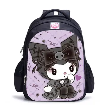 Sanrio kuromi рюкзак студенческий школьный рюкзак уличная дорожная сумка детский школьный рюкзак для девочек и мальчиков сумка для хранения с милым мультфильмом