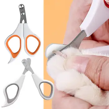 Кусачки для ногтей для кошек, товары для домашних животных, профессиональные ножницы для ногтей для домашних животных, защитный кожух, нескользящая ручка, удобный захват для предотвращения травм собак
