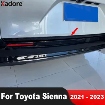 Накладка Крышки Заднего Багажника Toyota Sienna 2021 2022 2023 Из Углеродного Волокна Для Молдинга Задней Двери Багажника, Декоративные Полоски, Автомобильные Аксессуары