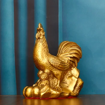 Украшения из медного петуха привлекают богатство Медный петух Сяо петух украшение гостиной в китайском стиле ремесла